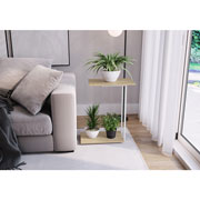 Foto de Mesa lateral Alterego Eli Keo roble/blanco 