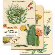 Foto de Mini libreta Cavallini Succulents paquete con 3 piezas 