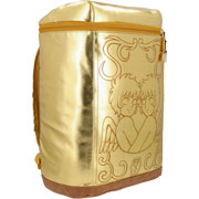 Foto de Mochila Escolar Caballeros Del Zodiaco Geminis Dorado Yadatex 