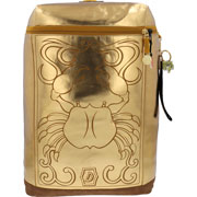 Foto de Mochila Escolar Caballeros Del Zodiaco Death Mask de Cancer Dorado Yadatex 