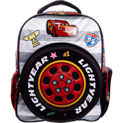 Foto de Mochila Escolar Cars Ruz Premium Negro/Rojo 