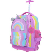 Foto de Mochila Escolar Chenson Happy Girl Arcoiris Con Ruedas 