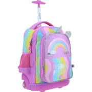 Foto de Mochila Escolar Chenson Happy Girl Arcoiris Con Ruedas 