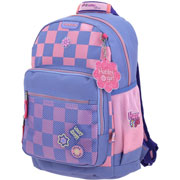 Foto de Mochila Escolar Chenson Happy Girl Cuadros Morado 