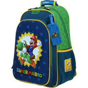 Foto de Mochila Escolar Chenson Mario Bros Y Yoshi Azul 