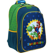 Foto de Mochila Escolar Chenson Mario Bros Y Yoshi Azul 
