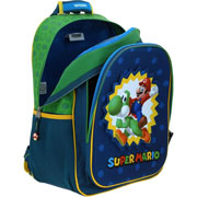 Foto de Mochila Escolar Chenson Mario Bros Y Yoshi Azul 