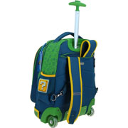 Foto de Mochila Escolar Chenson Mario Bros Y Yoshi Con Ruedas Azul 