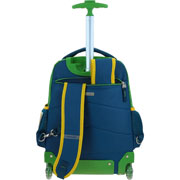 Foto de Mochila Escolar Chenson Mario Bros Y Yoshi Con Ruedas Azul 