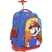 Foto de Mochila escolar con ruedas Chenson MB65625-9 Mario Bros azul 