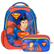 Foto de Mochila Escolar Dc Superman Set Con 2 Azul/Rojo Yadatex 
