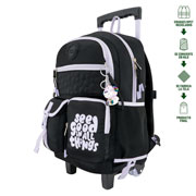 Foto de Mochila Escolar Disvasari Mozioni Black Vibes con Ruedas Negro 
