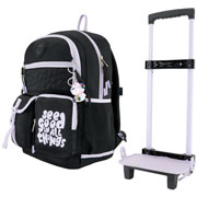 Foto de Mochila Escolar Disvasari Mozioni Black Vibes con Ruedas Negro 