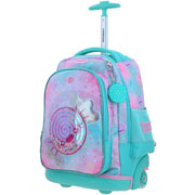 Foto de Mochila Escolar Happy Girl Con Ruedas Turqueza Chenson Hg70994 