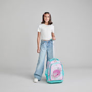 Foto de Mochila Escolar Happy Girl Con Ruedas Turqueza Chenson Hg70994 