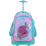 Foto de Mochila Escolar Happy Girl Con Ruedas Turqueza Chenson Hg70994 