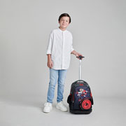 Foto de Mochila Escolar Miles Morales Con Ruedas Gris Chenson Mm71020 