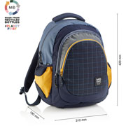 Foto de Mochila Escolar Mqr Berlin Rider Square Triple Negro 