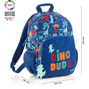 Foto de Mochila Escolar Mqr London Dino Doble 