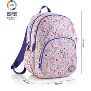 Foto de Mochila Escolar Mqr Oslo Unicorn Triple Con Ruedas 