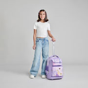 Foto de Mochila Escolar Princesas Con Ruedas Lila Chenson Pr71116 