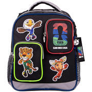 Foto de Mochila Escolar Ruz Fifa Zayu Maple Y Clutch Negro 