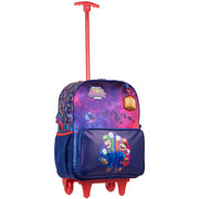 Foto de Mochila Escolar Ruz Mario Bros Luigi 2 Con Ruedas Azul 