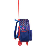 Foto de Mochila Escolar Ruz Mario Bros Luigi 2 Con Ruedas Azul 