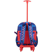 Foto de Mochila Escolar Ruz Mario Bros Luigi 2 Con Ruedas Azul 