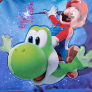 Foto de Mochila Escolar Ruz Mario Bros Yoshi 2 Con Ruedas Azul 
