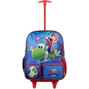 Foto de Mochila Escolar Ruz Mario Bros Yoshi 2 Con Ruedas Azul 