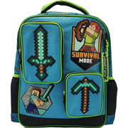 Foto de Mochila Escolar Ruz Minecraft Espadin Azul 