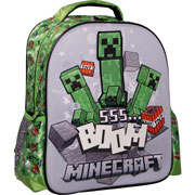 Foto de Mochila Escolar Ruz Minecraft Boom Verde 