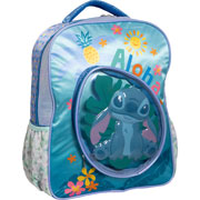 Foto de Mochila Escolar Ruz Stitch Flor Azul 
