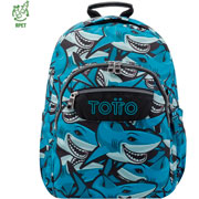 Foto de Mochila escolar Totto Acuarela 6JQ azul 