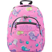 Foto de Mochila escolar Totto Acuarela 9I10 rosa 