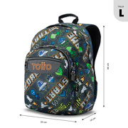 Foto de Mochila Escolar Totto Adventur Gris 