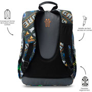 Foto de Mochila Escolar Totto Adventur Gris 