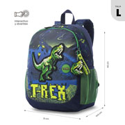 Foto de Mochila Escolar Totto Digisaurio Azul 