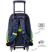 Foto de Mochila Escolar Totto Digisaurio con Ruedas Azul 