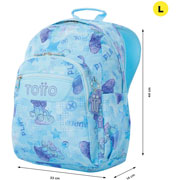 Foto de Mochila Escolar Totto Ma04 Acuarela Azul 