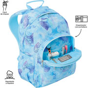 Foto de Mochila Escolar Totto Ma04 Acuarela Azul 