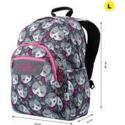 Foto de Mochila Escolar Totto Ma04 Acuarela Gris/Rosa 