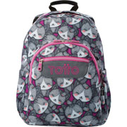 Foto de Mochila Escolar Totto Ma04 Acuarela Gris/Rosa 