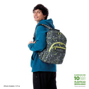 Foto de Mochila Escolar Totto Ma04 Acuarela Gris 