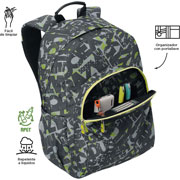 Foto de Mochila Escolar Totto Ma04 Acuarela Gris 