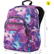 Foto de Mochila Escolar Totto Ma04 Acuarela Morado 