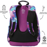 Foto de Mochila Escolar Totto Ma04 Acuarela Morado 