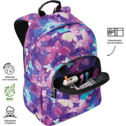 Foto de Mochila Escolar Totto Ma04 Acuarela Morado 