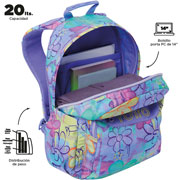 Foto de Mochila Escolar Totto Ma04 Acuarela Multicolor 